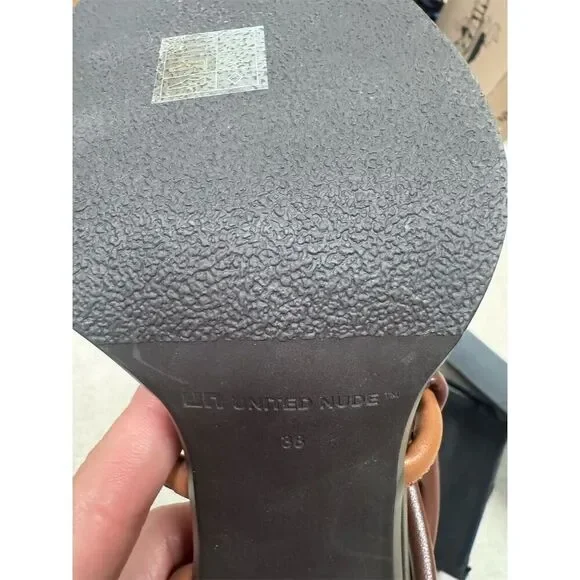 NIB United Nude Women's Tara Ka Hi Strappy Sandals Chocolate Size 38 - Picture 6 of 7